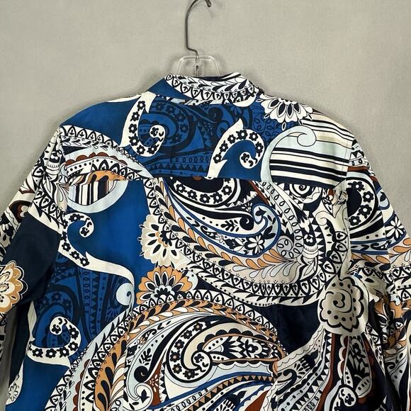 Chicos Sz 3 No-Iron Top Women Plus Sz 16 XL Work Wear Casual Comfortable Paisley - Picture 8 of 16